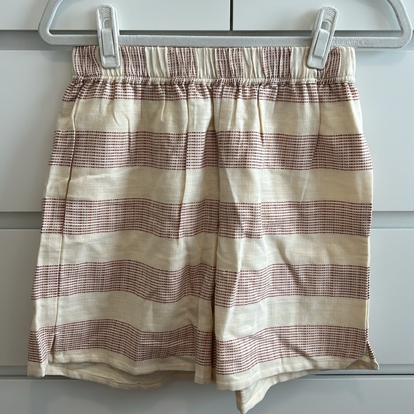 Laude the Label Baker Top and Everyday Short Set in Ticker Terracotta Stripe - Picture 9 of 11